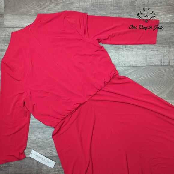 London Style Long Sleeve Midi Dress Size 12 - Picture 7 of 7